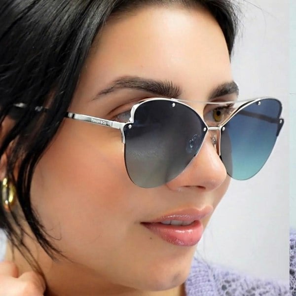 Tiffany Sunglasses 3063 60074L Black Blue Gradient