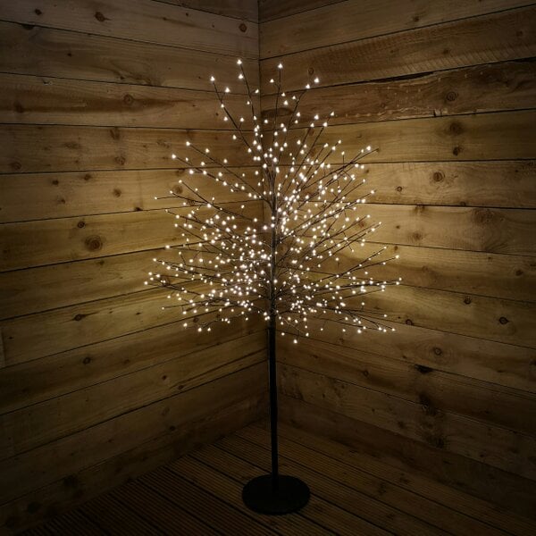 Samuel Alexander 1.5m 5ft Outdoor Black Micro Dot Christmas Blossom Tree with 580 Warm White LED