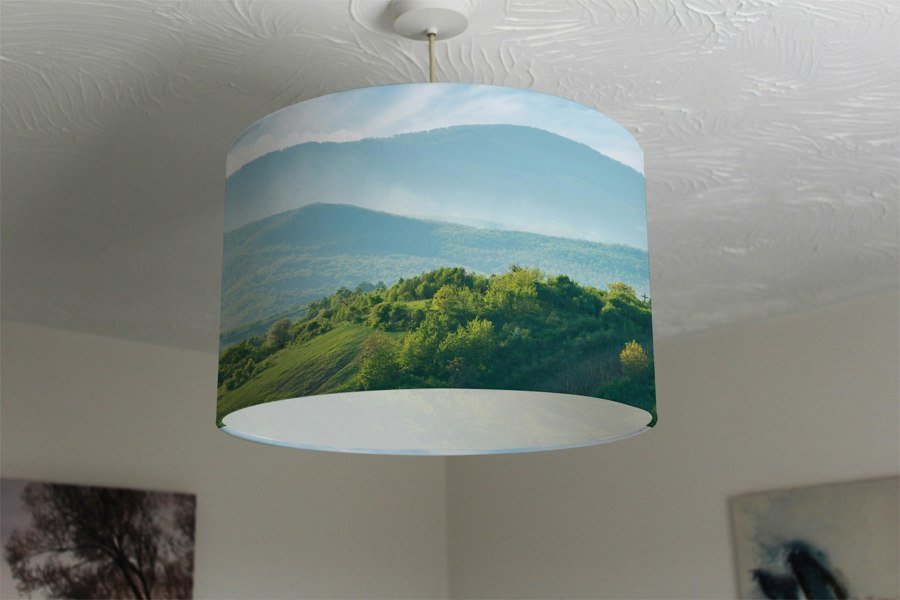 Benjamin Tate Design panorama of beautiful countryside of romania (Ceiling & Lamp Shade)