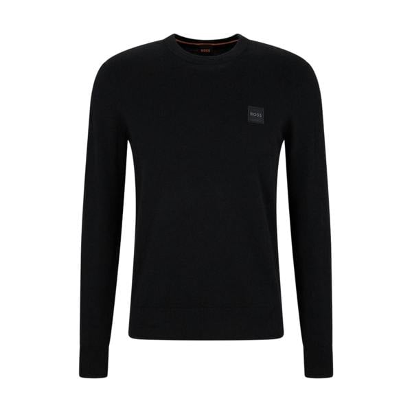 Boss Mens Kanovano Crew Neck Jumper - Black - 