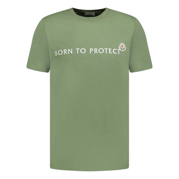 Moncler Embroidery Logo T-Shirt Khaki - chancefashionco