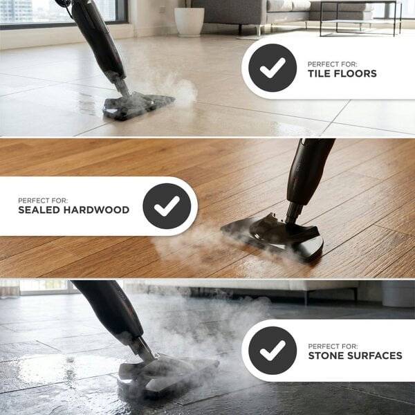 DMD Collective Steam Mop Floor Cleaner with Adjustable Steam Control for Tile, Laminate and Sealed Wood 1300W