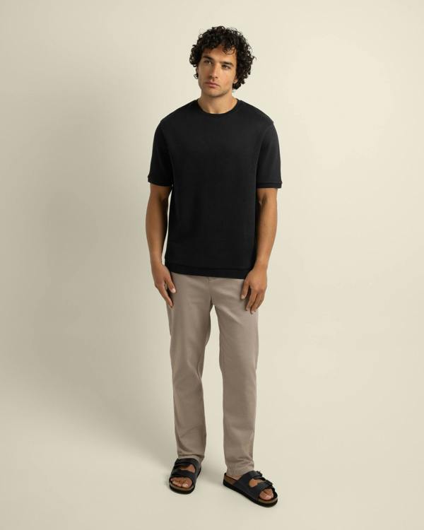 Larsson & Co Gaia - Ribbed Knit Heavy T-Shirt