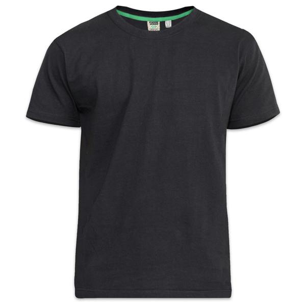Duke Mens D555 Flyers Crew Neck Kingsize T-Shirt - Black - 