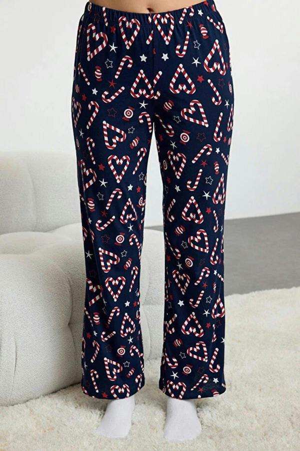 WOVCOR 2-Piece 100% Cotton Christmas Themed Knit Pajama Set