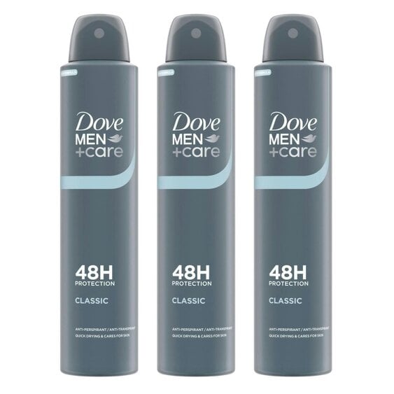 Dove Men+Care Antiperspirant Deodorant Classic 3x200ml, 48H Sweat Protection