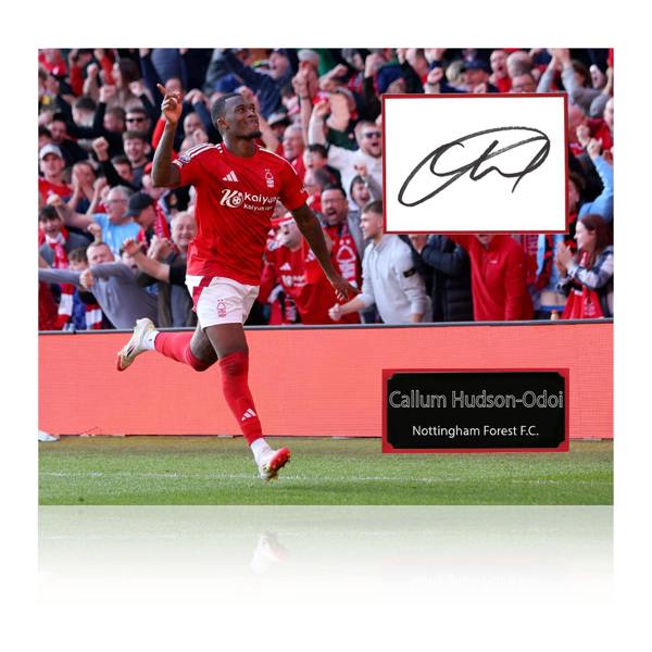 Callum Hudson-Odoi Signed Nottingham Forest Cut Mount