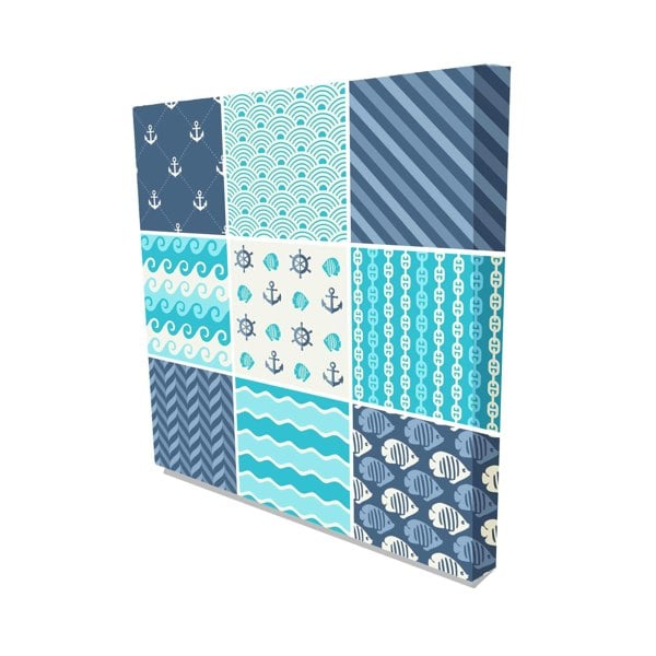 New Product Navy Blues (Canvas Print)  - Andrew Lee Home and Living Homeware