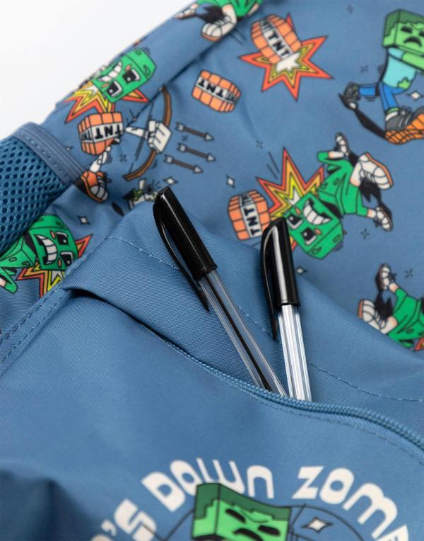 Vanilla Underground Minecraft Unisex Kids Blue Zombie Backpack (One Size)