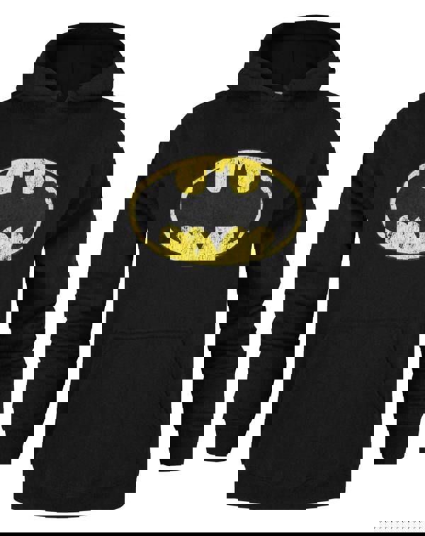 DC Comics Mens Black Batman Logo Hoodie