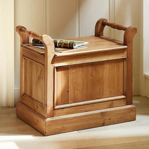 Museum Selection Lechlade Pine Storage Seat - 60 x 66 x 43cm
