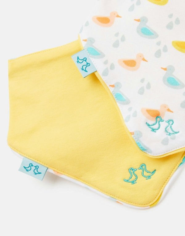 Luca and Rosa Ducks Pack of 2 Yellow Baby Dribble Bibs