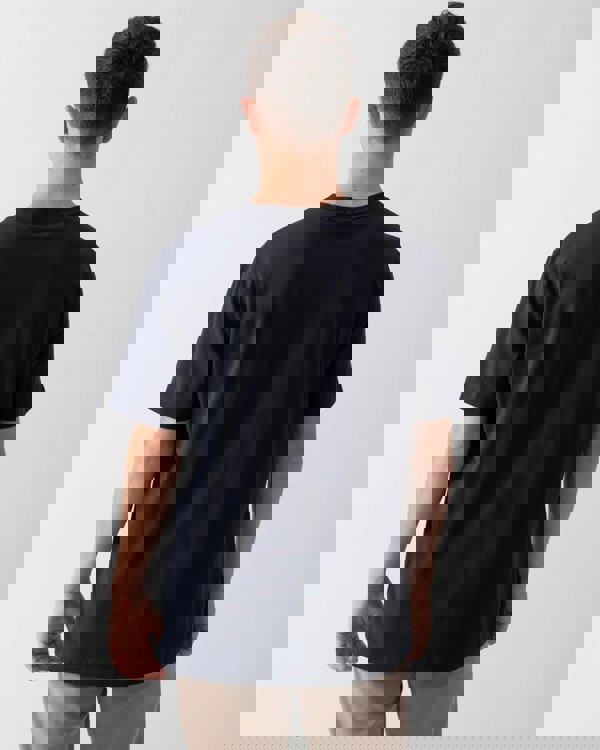 BOSS Green Tee Mens Stretch Cotton T-Shirt with Contrast Logo - Dark Blue 404