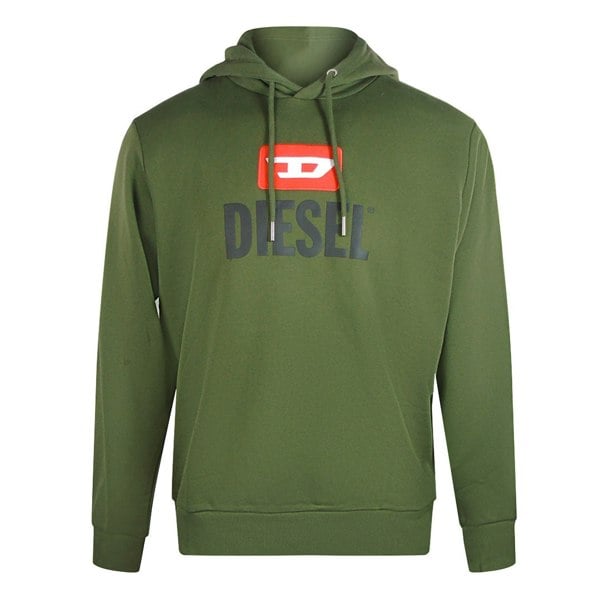 Diesel New D Logo Green Hoodie
