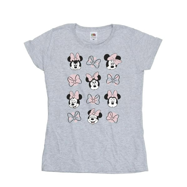 Disney Womens/Ladies Minnie Mouse Multiple Cotton T-Shirt - Sports Grey