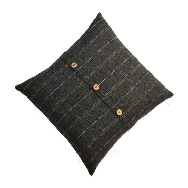 Wyld Haus Set of 2 Quimper Pewter Cushions with Button Detail