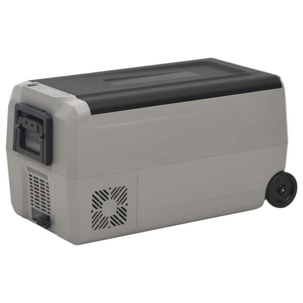 Berkfield Cool Box with Wheel and Handle Black&Grey 36 L PP&PE