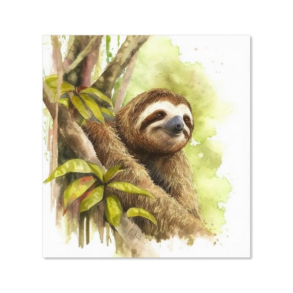 Warren Reed - Designer Sloth Watercolour Kitchen Splashback