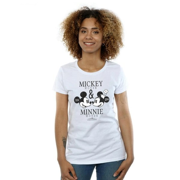 Disney Womens/Ladies Mousecrush Mondays Mickey & Minnie Mouse Cotton T-Shirt - White