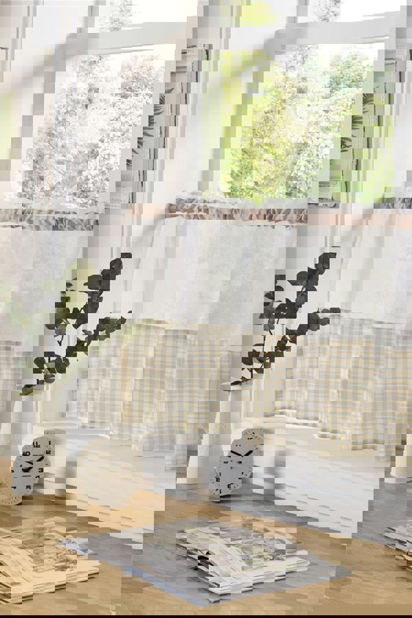 Alan Symonds Gingham Checked Kitchen Voile Curtain Café Panels