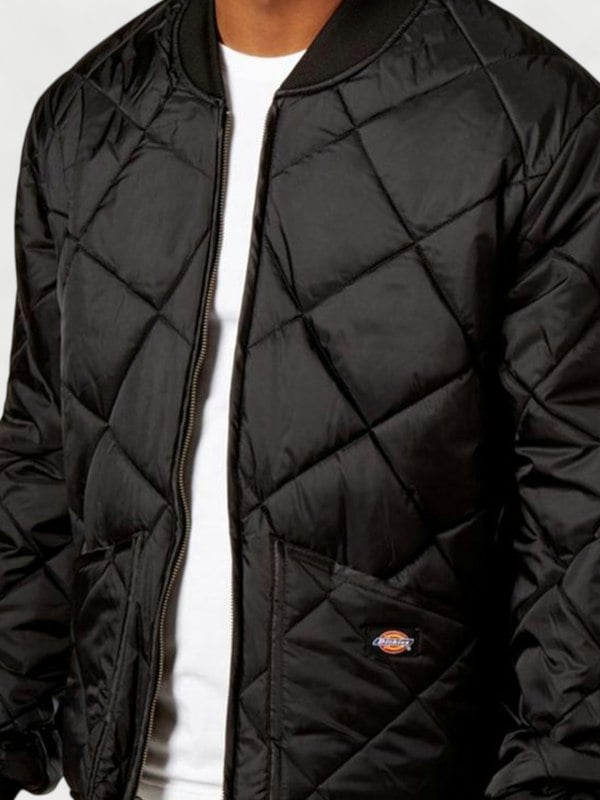 Dickies Diamond Quilted Bomber Jacket Black