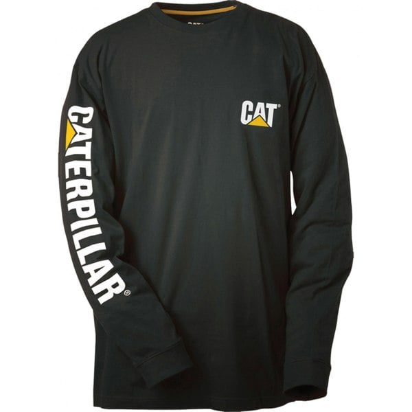 Caterpillar Trademark Banner L/S T-Shirt - Black