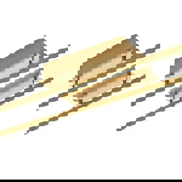 Brushed Gold LED Ceiling Strip Light Fitting - Ideal for Kitchens Image 3