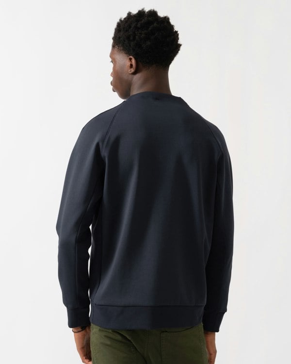 BOSS Green Salbo Rib Mens Crew Neck Sweatshirt - Dark Blue 402