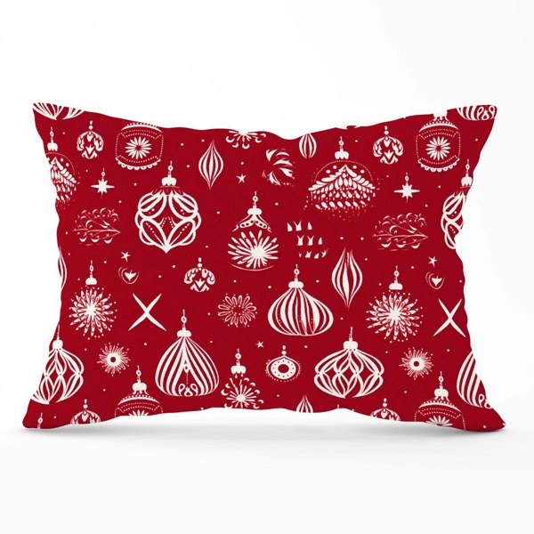 Warren Reed Red Christmas Decorations Pattern Cushions