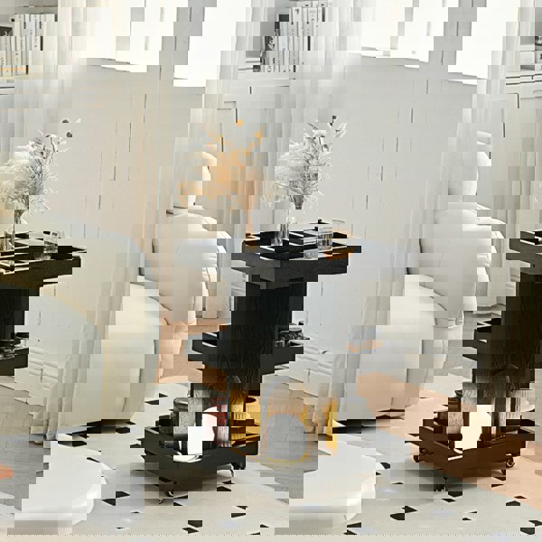 Cassandra Narrow Side Table, Black-Weilai Concept-Weilai Concept