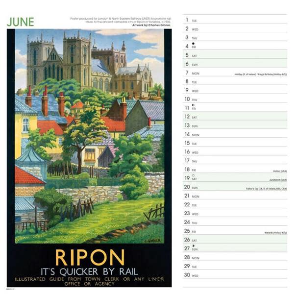 National Railway Museum, Yorkshire Poster Art Calendar 2027, Wall Calendars, Month To View, Travel, Gift