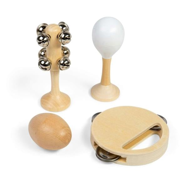 Bigjigs Toys | Mini Rhythm Makers | Natural Wooden Shakers for Babies | First Musical Instruments