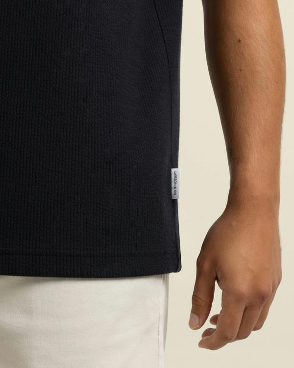Larsson & Co Sommer - Wavy Rib Polo Shirt