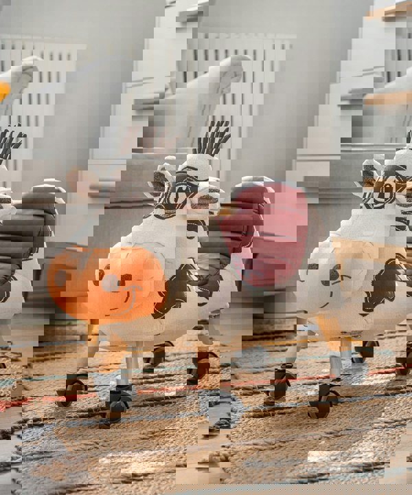 Moobert cow animal ride on in nursery room 