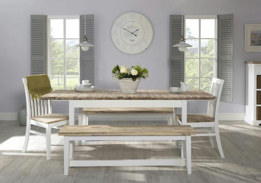 Statement Furniture Florence Solid Acacia Hardwood Dining Bench 140cm Long