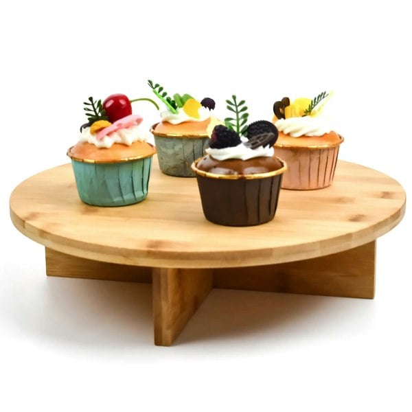 Maison des Cadeaux Bamboo Round Cake Stand