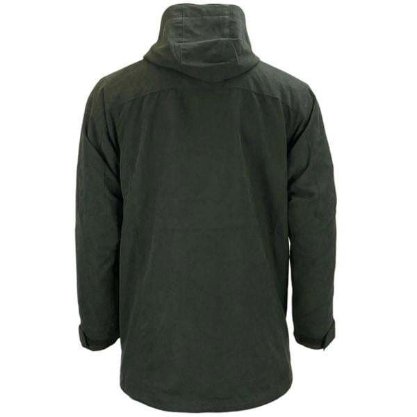 Back view of the Mens Game Outlander Jacket, highlighting hood design and weatherproof features