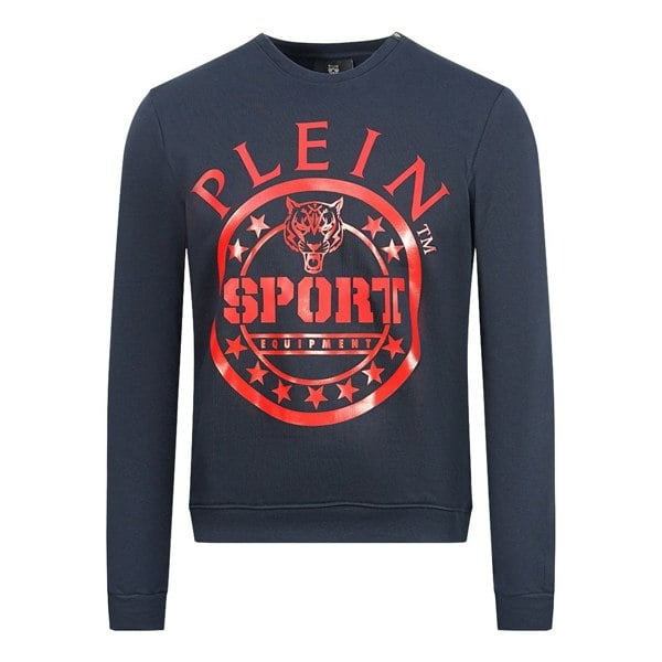 Plein Sport Circle Logo Jumper - Navy Blue