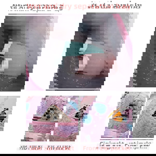 Anymom Mommy Baby Changing Bag Blue Unicorn Waterproof Shoulder Bag