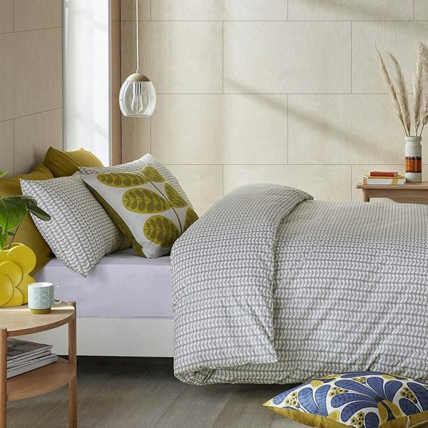 Orla Kiely Tiny Stem Light Cool Grey Standard Pillowcase Pair
