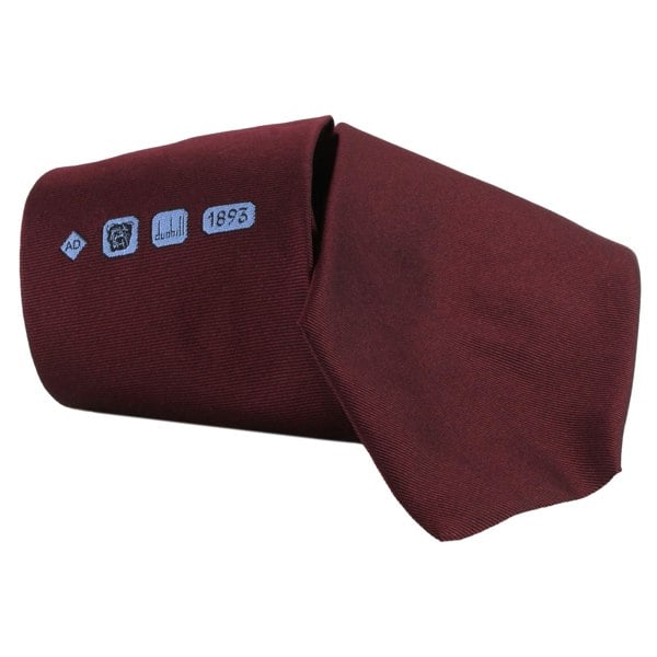 Dunhill Hallmark patterned woven silk tie