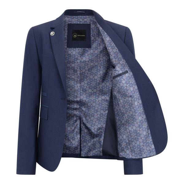TruClothing Women's 3 Piece Tailored Fit Plain Navy Formal Office Suit