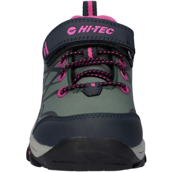 Hi-Tec Blackout Low Polyester Soft Shell Girls's Dark Forest/India Ink/Pink Hiking Boots