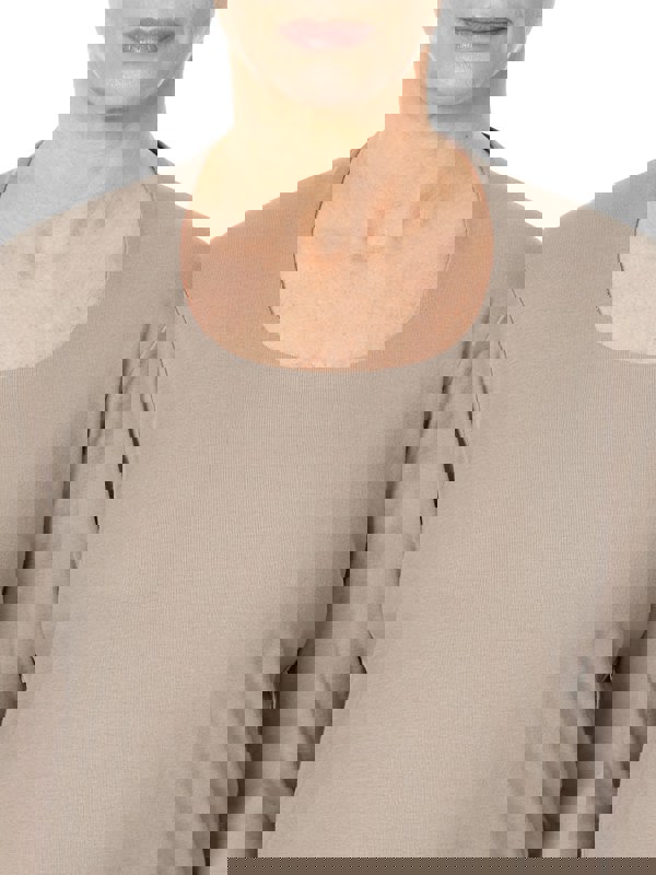 PennyPlain High Back Scoop Neck Top - Cloud