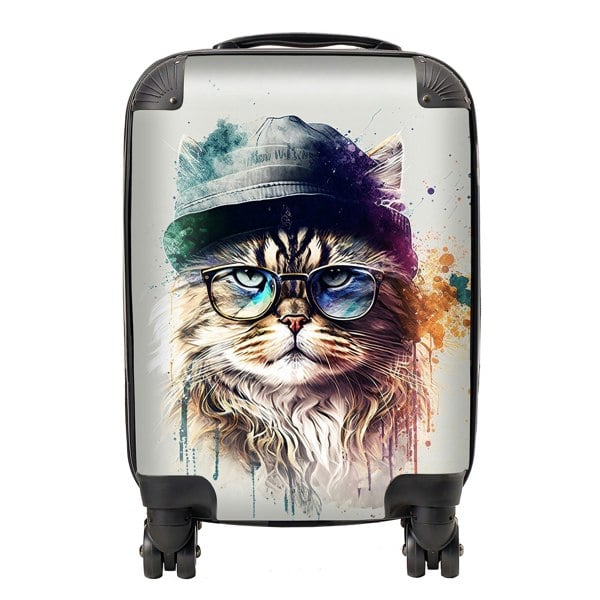 Warren Reed Siberian Cat Face Splashart Suitcase