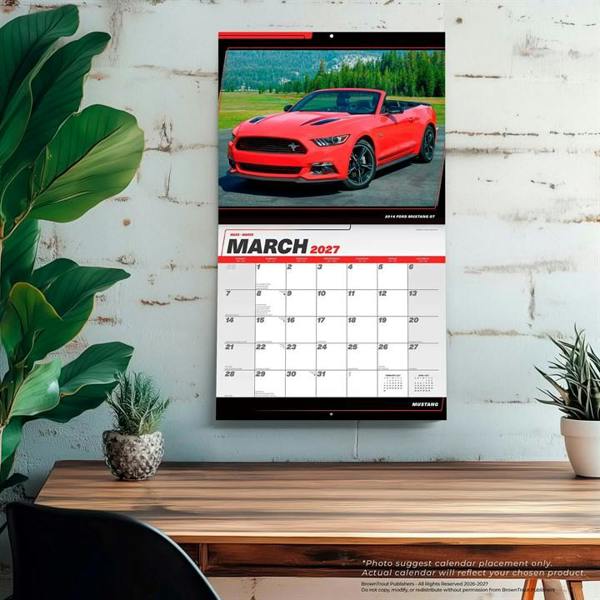 Mustang Deluxe Calendar 2027, Deluxe Calendars, Month To View, Transport, Gift