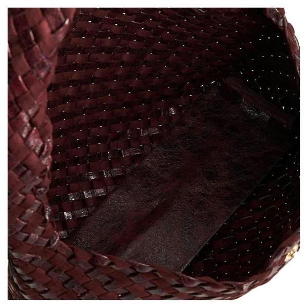 Dune London Basket Weave Hobo Bag - Aubergine - 