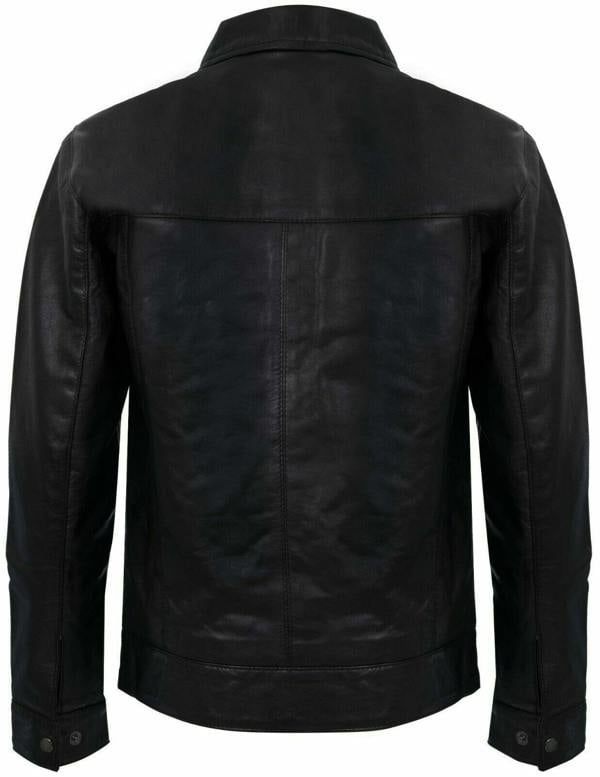 Infinity Leather Mens Retro Classic Nappa Leather Biker Jacket