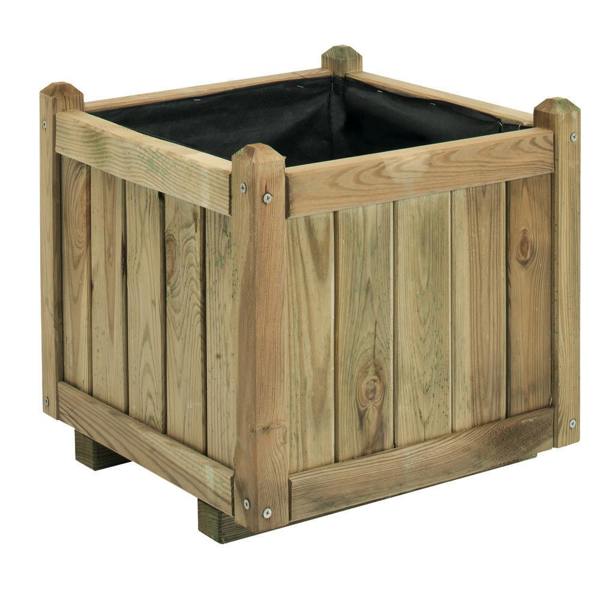 Cerland Vendome Square Planter 46cm x 46cm 52L Classic Square Wooden Planter