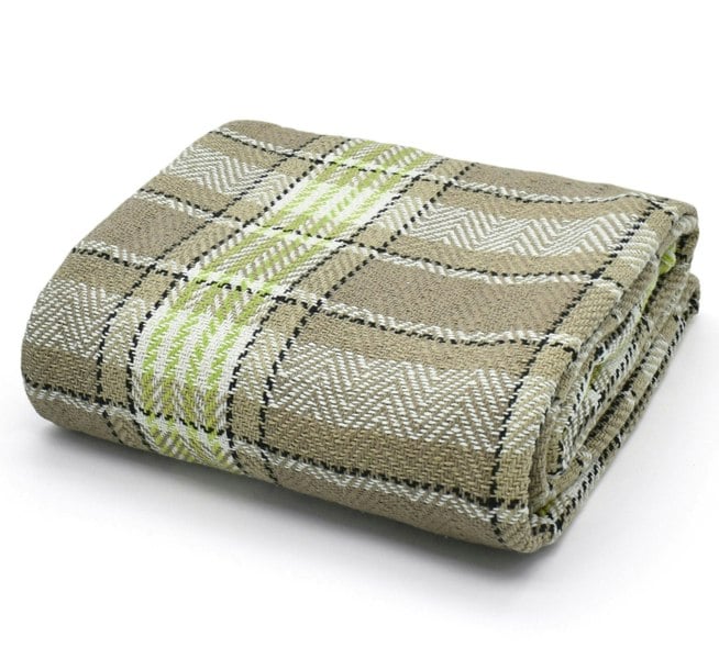 Velosso Bourbon Check Cotton Tassel Throw - 178cm x 254cm